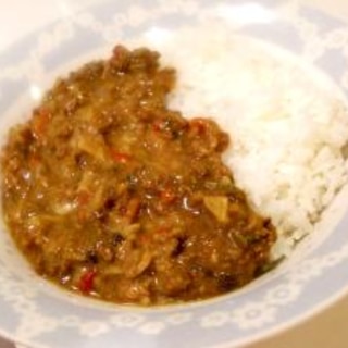 余り野菜のキーマカレー